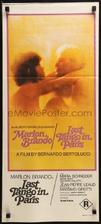 9y0391 LAST TANGO IN PARIS Aust daybill 1973 Marlon Brando, Maria Schneider, Bernardo Bertolucci