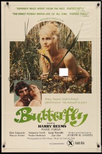 9y1507 BUTTERFLIES 1sh 1975 Joseph Sarno directed, Harry Reems, sexploitation!