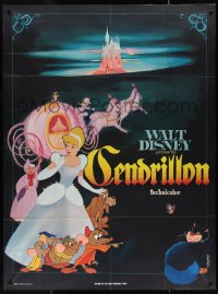 9y1821 CINDERELLA French 1p R1960s Walt Disney classic romantic musical fantasy cartoon!