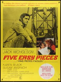 9y1868 FIVE EASY PIECES French 1p 1971 great close up of Jack Nicholson, directed by Bob Rafelson!