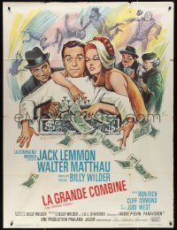 9y1874 FORTUNE COOKIE French 1p 1967 different Grinsson art of Lemmon & Matthau, Billy Wilder!