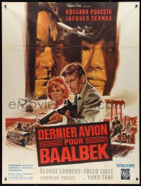 9y1937 LAST PLANE TO BAALBEK French 1p 1965 F.B.I. operazione Baalbeck, art by Michel Landi!