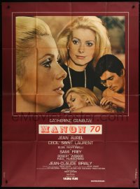 9y1960 MANON 70 French 1p 1968 three great images of sexy Catherine Deneuve, Sami Frey, Jean Aurel!