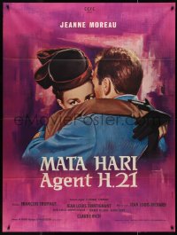 9y1963 MATA HARI, AGENT H21 style B French 1p 1965 Francois Truffaut, Mascii art of Jeanne Moreau!