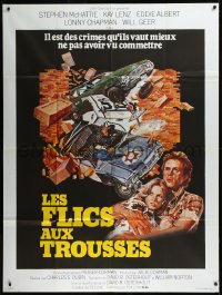 9y1973 MOVING VIOLATION French 1p 1978 Stephen McHattie, Kay Lenz, wacky John Solie car crash art!