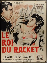 9y1980 NAKED STREET French 1p R1960s different Bohle art of Anne Bancroft slapping Anthony Quinn!