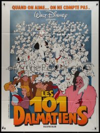 9y1993 ONE HUNDRED & ONE DALMATIANS French 1p R1980s most classic Walt Disney canine family cartoon!