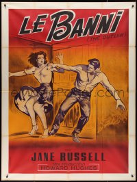 9y1994 OUTLAW French 1p R1960s different art of sexy Jane Russell & Jack Buetel, Howard Hughes