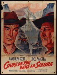 9y2025 RIDE THE HIGH COUNTRY French 1p R1960s Randolph Scott & Joel McCrea in showdown, ultra rare!