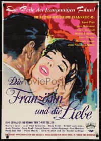 9y0400 LOVE & THE FRENCHWOMAN German 1962 France's Kinsey Report, romantic artwork!