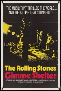 9y1578 GIMME SHELTER int'l 1sh 1971 Rolling Stones out of control rock & roll concert!