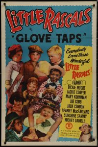 9y1583 GLOVE TAPS 1sh R1950 Jackie Cooper, Joe Cobb, Spanky MacFarland, Little Rascals!