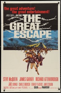 9y1588 GREAT ESCAPE 1sh 1963 Steve McQueen, Charles Bronson, John Sturges classic prison break!