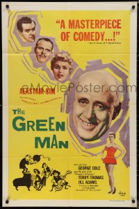 9y1589 GREEN MAN 1sh 1957 great art of Alastair Sim, George Cole & Terry-Thomas!