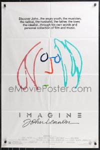 9y1602 IMAGINE 1sh 1988 classic self portrait artwork by former Beatle John Lennon!