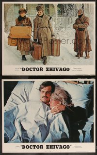 9y1071 DOCTOR ZHIVAGO 2 LCs R1972 Omar Sharif, Julie Christie, David Lean English epic, Terpning art!