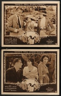 9y1072 DON'T TELL EVERYTHING 2 LCs 1921 sexy Gloria Swanson, Wallace Reid & Dorothy Cumming!