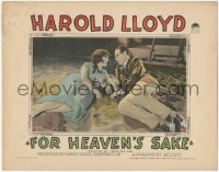 9y0726 FOR HEAVEN'S SAKE LC 1926 Harold Lloyd laying on beach with Jobyna Ralston, ultra rare!