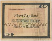 9y0601 FORTUNE TELLER TC 1920 Marjorie Rambeau has affair w/circus manager & becomes fortune teller!