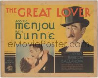 9y0608 GREAT LOVER TC 1931 Adolphe Menjou winking in top hat & with Olga Baclanova, ultra rare!