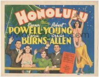 9y0610 HONOLULU TC 1939 Robert Young, Eleanor Powell w/ lei, George Burns, Gracie Allen, ultra rare!