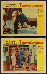 9y1077 I MARRIED A WOMAN 2 LCs 1958 great images of sexy Diana Dors, George Gobel, John Wayne!