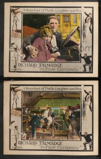 9y1079 IN FAST COMPANY 2 LCs 1924 boxer Richard Talmadge with Mildred Harris, wacky scene!