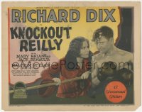 9y0619 KNOCKOUT REILLY TC 1927 great c/u of boxer Richard Dix wearing gloves by Mary Brian, rare!