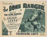 9y0622 LONE RANGER chapter 2 TC 1938 the masked hero's first serial version, Thundering Earth!