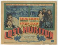 9y0625 LOST HORIZON TC 1937 Frank Capra's mightiest of all motion pictures starring Ronald Colman!