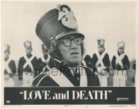 9y0764 LOVE & DEATH LC #5 1975 great close up of star/director Woody Allen wearing uniform!