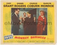 9y0774 MONKEY BUSINESS LC #8 1952 Ginger Rogers between Cary Grant & sexy Marilyn Monroe!