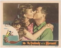 9y0781 MR. PEABODY & THE MERMAID LC #6 1948 best c/u of William Powell kissing mermaid Ann Blyth!