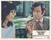 9y0783 NEW LEAF LC #6 1971 close up of Walter Matthau on bench with star & director Elaine May!