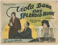 9y0640 ONE SPLENDID HOUR TC 1929 Viola Dana in a tense, thrilling drama of daring youth, ultra rare!