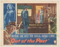9y0790 OUT OF THE PAST LC #5 R1953 Robert Mitchum & Jane Greer are tracked down after running away!