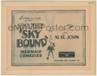 9y0655 SKY BOUND TC 1926 wacky image of woman carrying hypnotist Al St. John through the air!