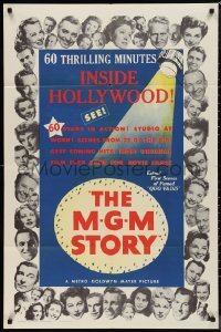 9y1622 M-G-M STORY 1sh 1951 MGM studio biography, several headshots of many top stars!