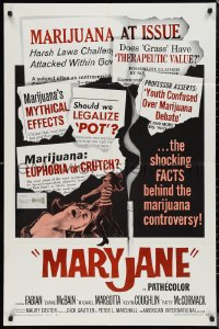 9y1631 MARYJANE 1sh 1968 5 kids smoked, 2 are in the hospital, 1 in jail, others blown their minds!