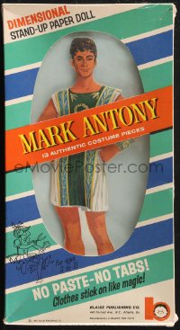 9y0350 DIMENSIONAL STAND-UP PAPER DOLL paper doll 1963 cool paper doll of Mark Antony with box!