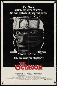 9y1646 OCTAGON 1sh 1980 Chuck Norris is the only man who can stop the unholy masters of terror!
