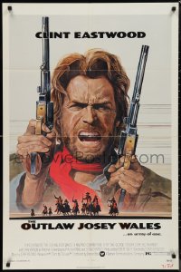 9y1652 OUTLAW JOSEY WALES NSS style 1sh 1976 Clint Eastwood is an army of one, Anderson art!