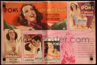 9y0505 I DREAM TOO MUCH pressbook 1935 art of Lily Pons, Henry Fonda's third movie, Jerome Kern!