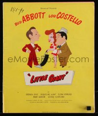 9y0516 LITTLE GIANT pressbook 1946 Bud Abbott & Lou Costello, great different Kapralik art!