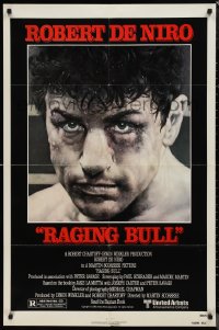 9y1669 RAGING BULL 1sh 1980 Hagio art of Robert De Niro, Martin Scorsese boxing classic!