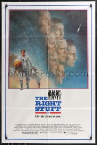 9y1678 RIGHT STUFF 1sh 1983 great Tom Jung montage art of the first NASA astronauts!