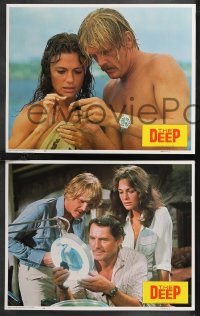 9y0910 DEEP 12 LCs 1977 Jacqueline Bisset & Nick Nolte with find treasure in the ocean, Peter Yates!