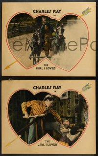 9y1054 GIRL I LOVED 3 LCs 1923 Charles Ray w/ Patsy Ruth Miller in hearts, ultra rare!