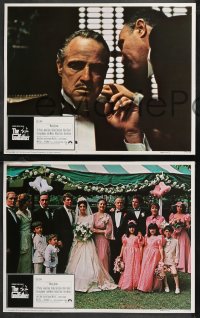 9y0953 GODFATHER 8 int'l LCs 1972 Brando, Pacino, great images from Francis Ford Coppola classic!