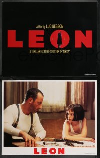 9y0916 LEON 9 int'l LCs 1994 Luc Besson's The Professional, images of Jean Reno & young Natalie Portman!